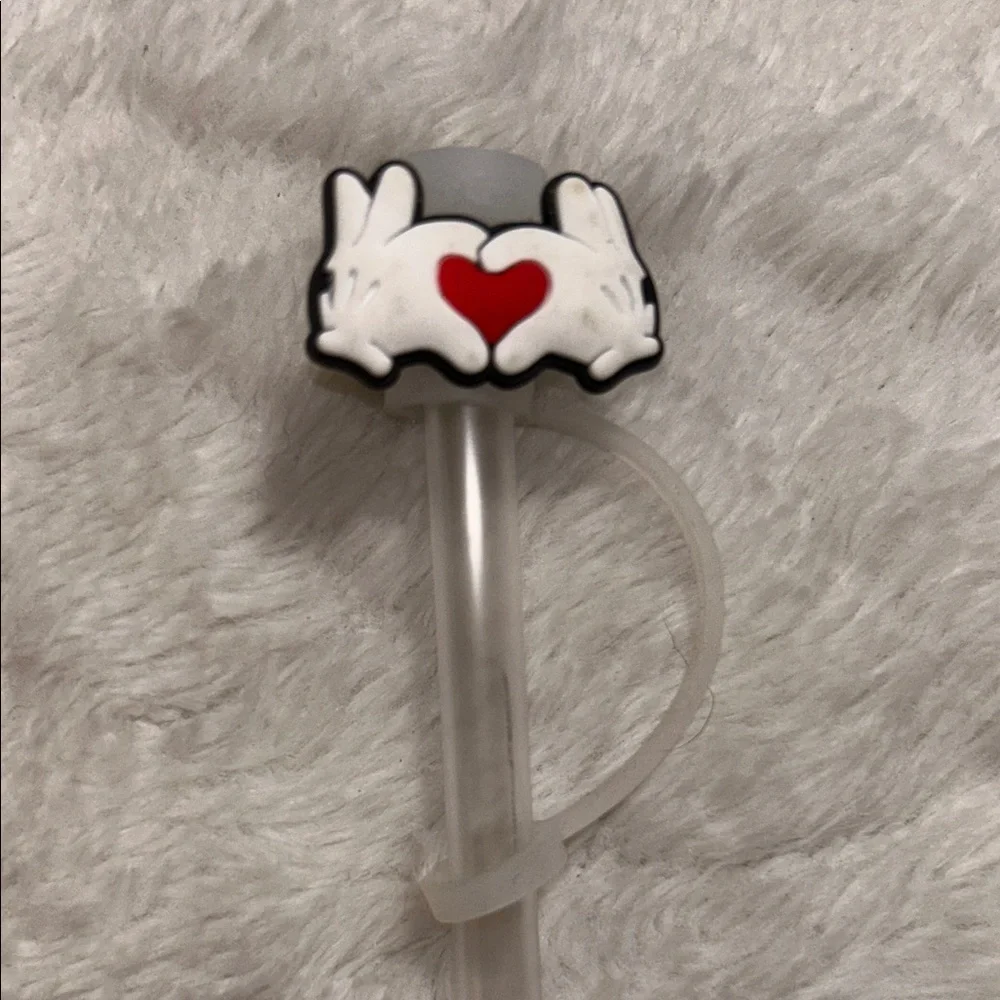 Heart Hand Gesture Straw Topper for larger straw